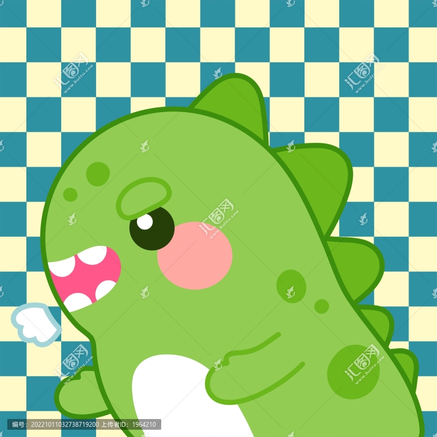 手繪卡通小怪獸插畫(huà)
