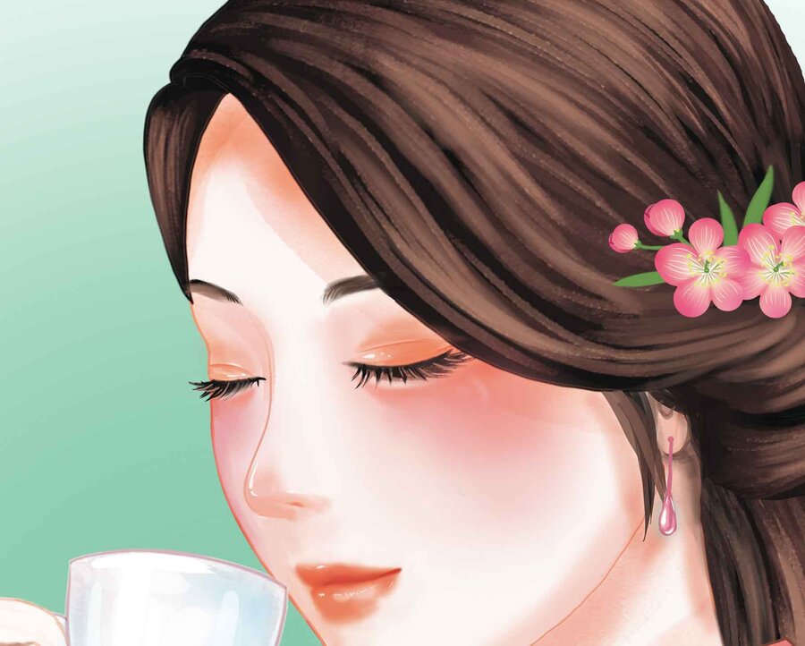 百合粉美女