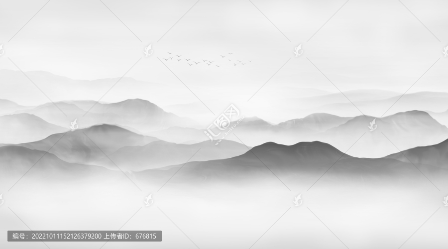 黑白山水畫