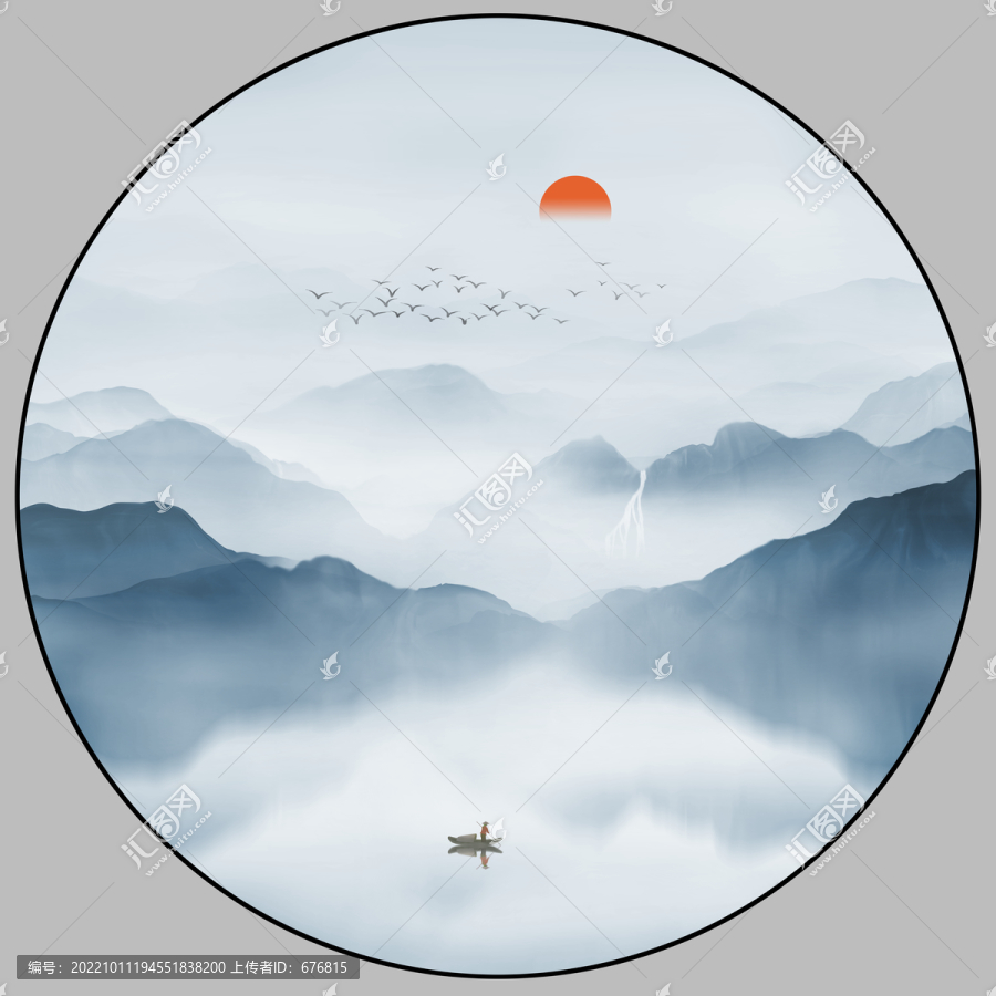 山水裝飾畫