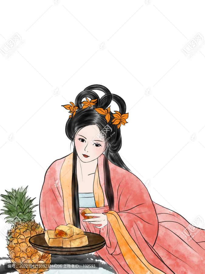 鳳梨酥插畫
