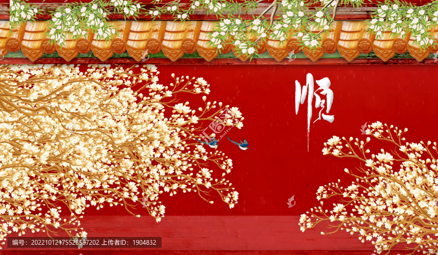 玉蘭花裝飾畫(huà)