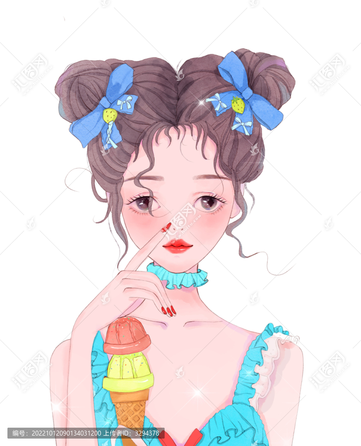 甜甜的冰淇凌少女