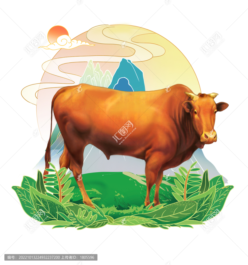 黃牛插畫