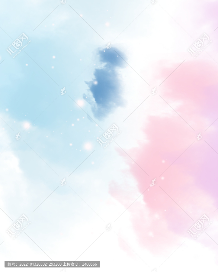 天藍(lán)色水彩裝飾畫