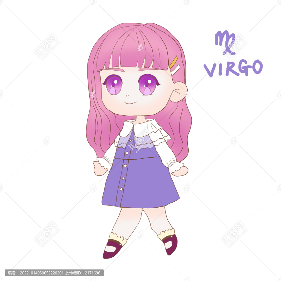 處女十二星座女孩系列