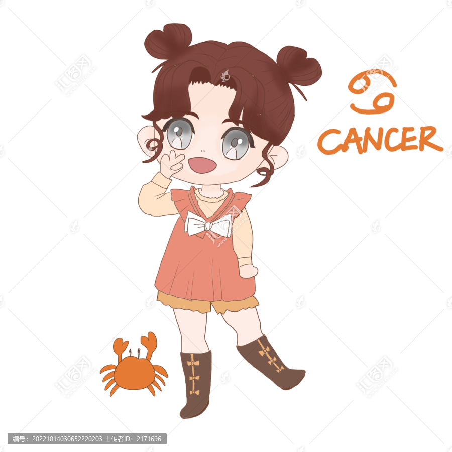 巨蟹十二星座女孩系列