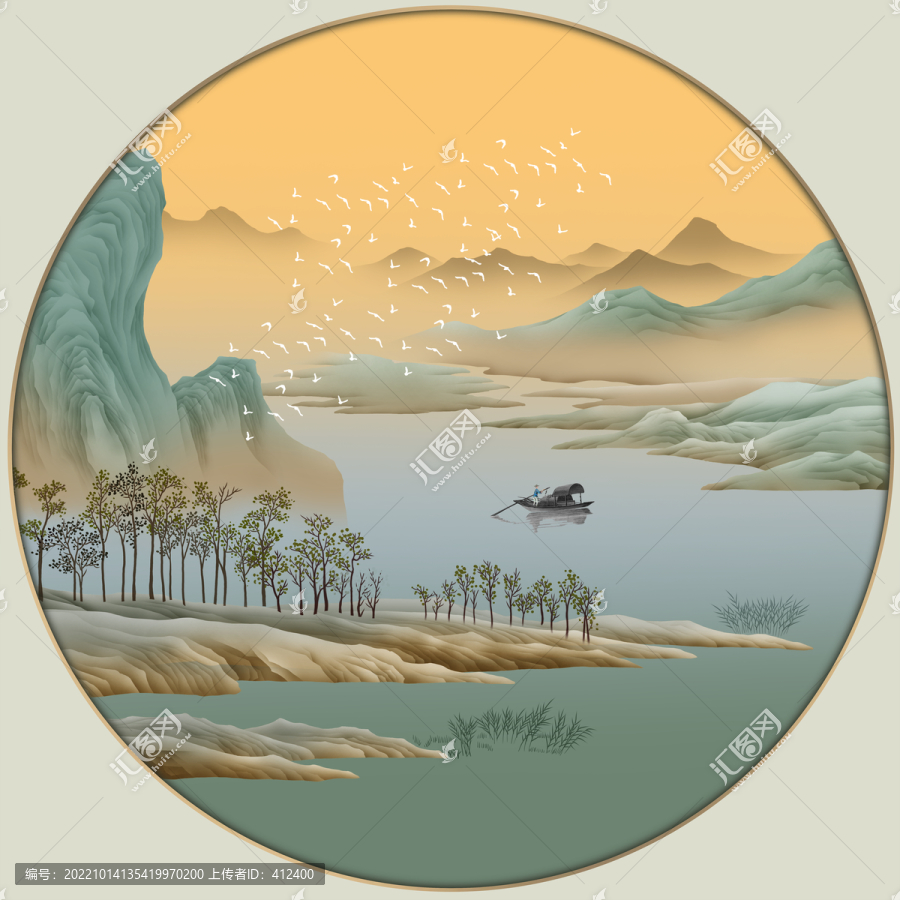 小青綠山水