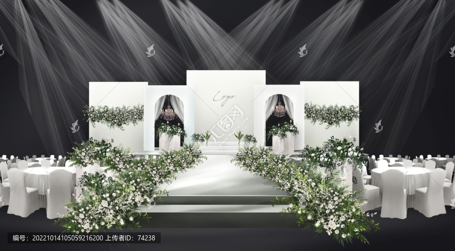 白綠色韓式簡(jiǎn)約風(fēng)婚禮
