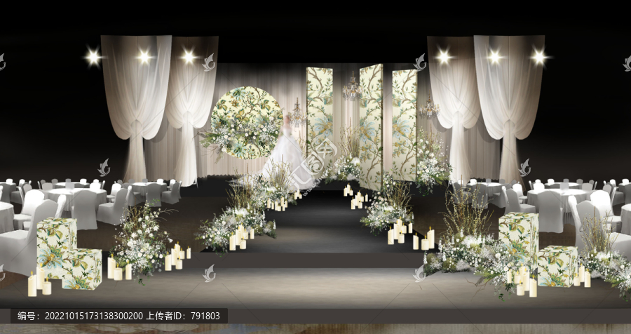 白綠色韓式婚禮