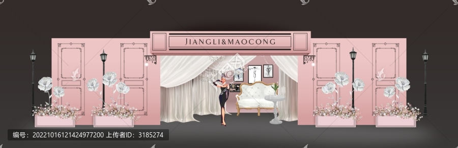 粉色小香風(fēng)婚禮迎賓區(qū)