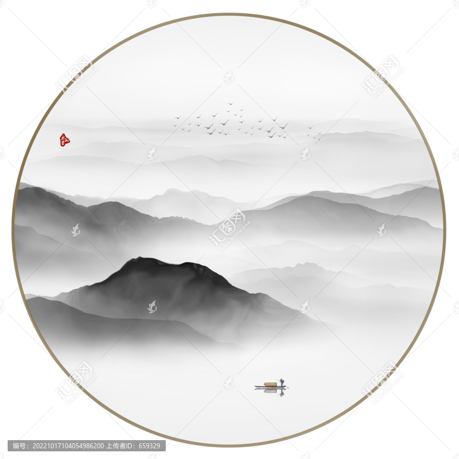 黑白山水畫