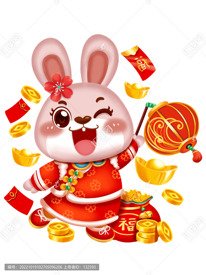 卡通兔年