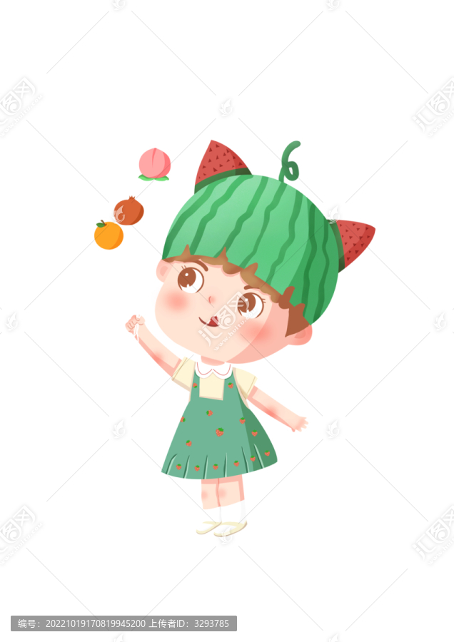 卡通小女孩插畫