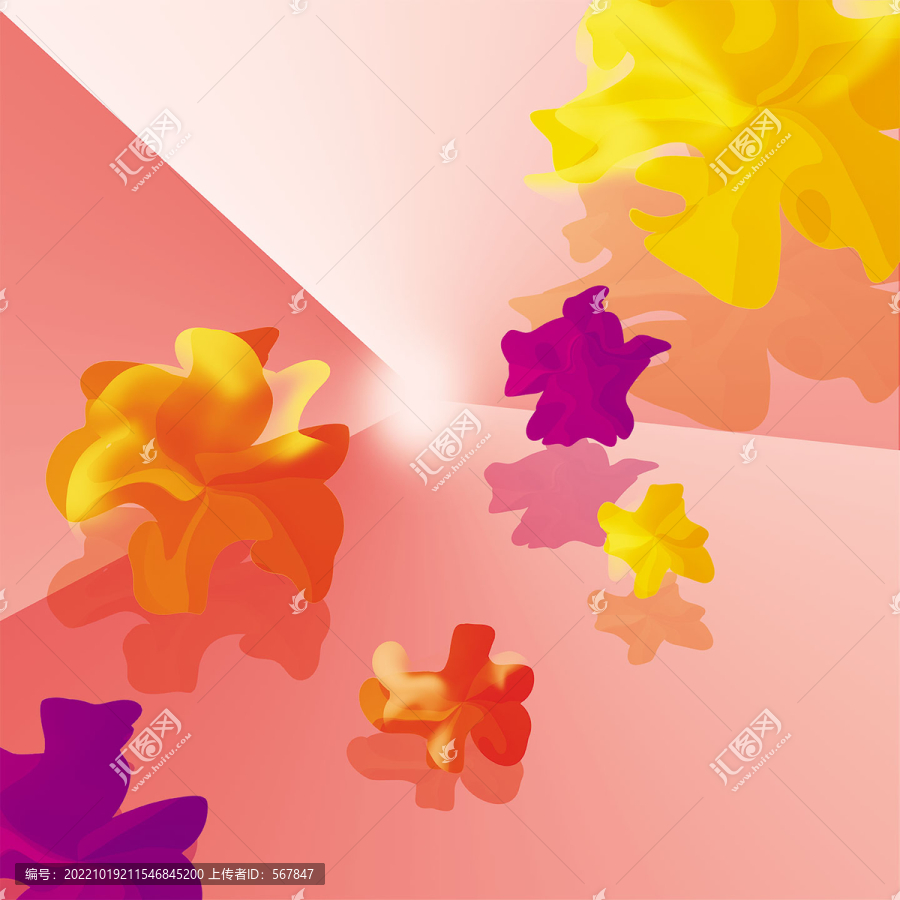 抽象藝術(shù)花朵圖案