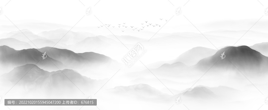 水墨山水圖