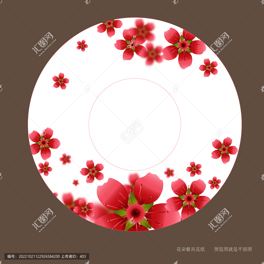 花朵餐具花紙餐盤