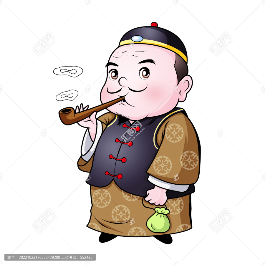 煙袋大叔卡通