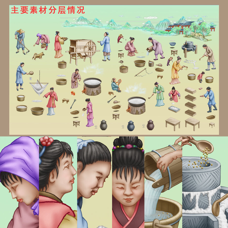 傳統(tǒng)石磨豆腐制作流程