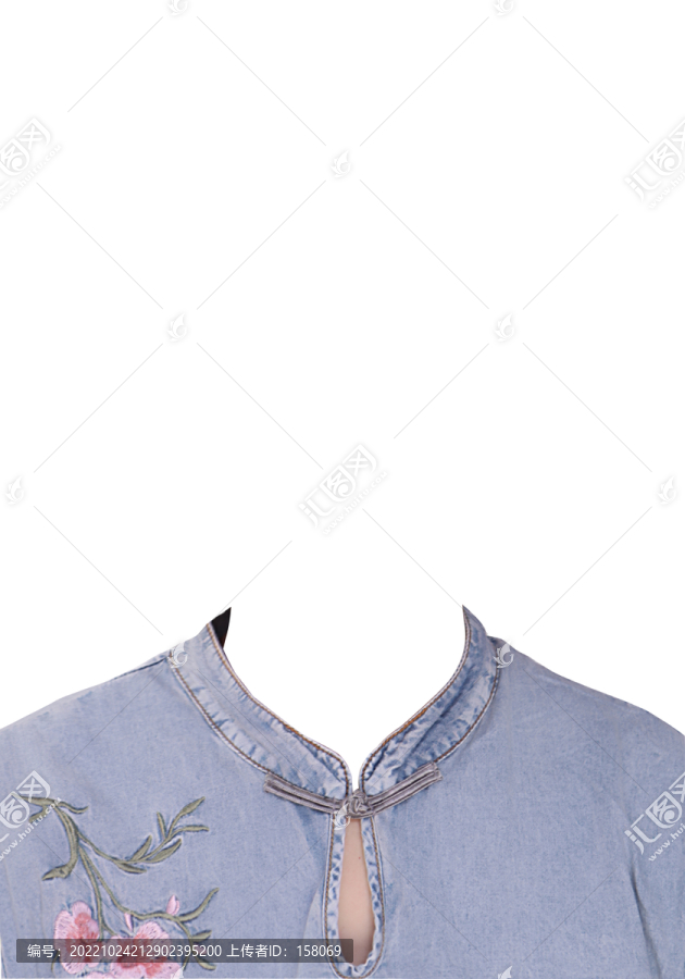 國風女性證件照模板