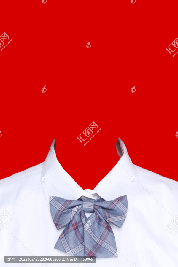 女生jk白襯衫證件照模板