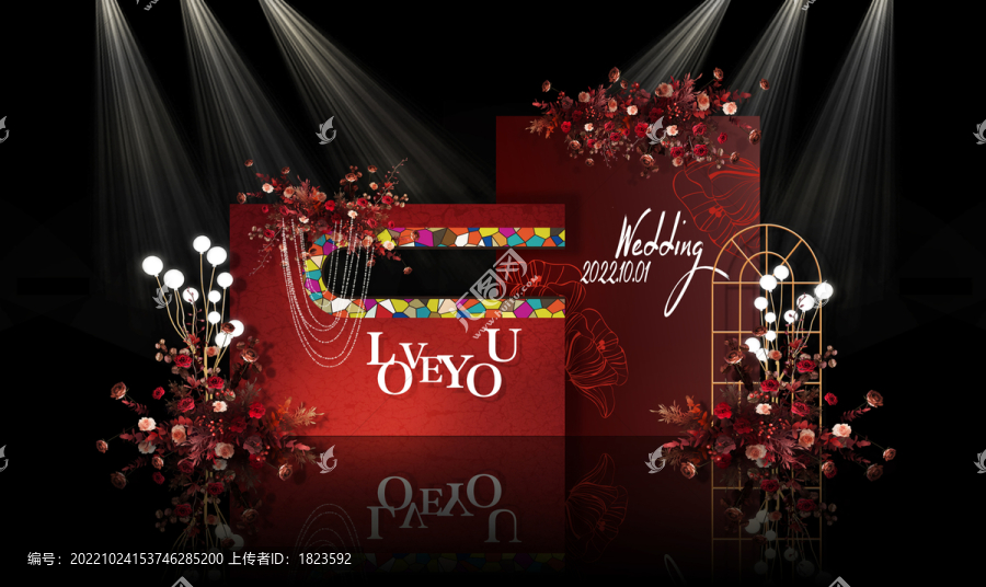紅色歐式復(fù)古婚禮