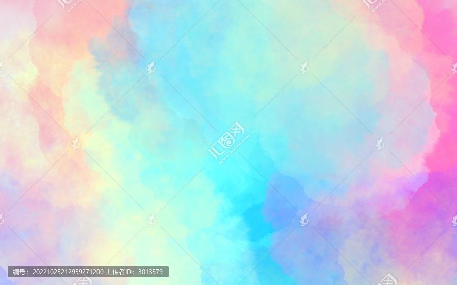 清新水彩筆刷彩色透明暈染背景