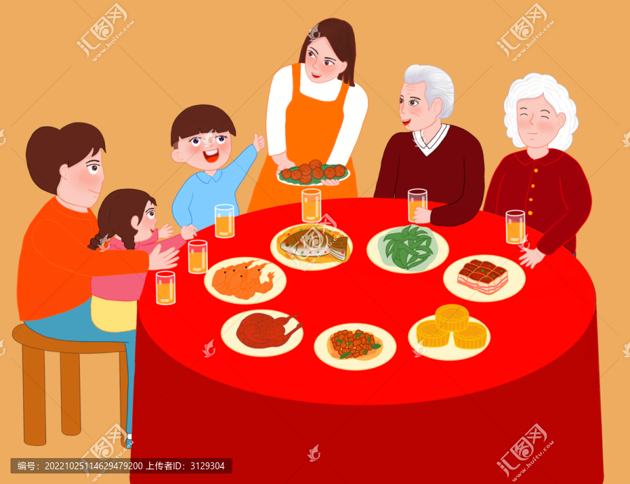團圓飯素材