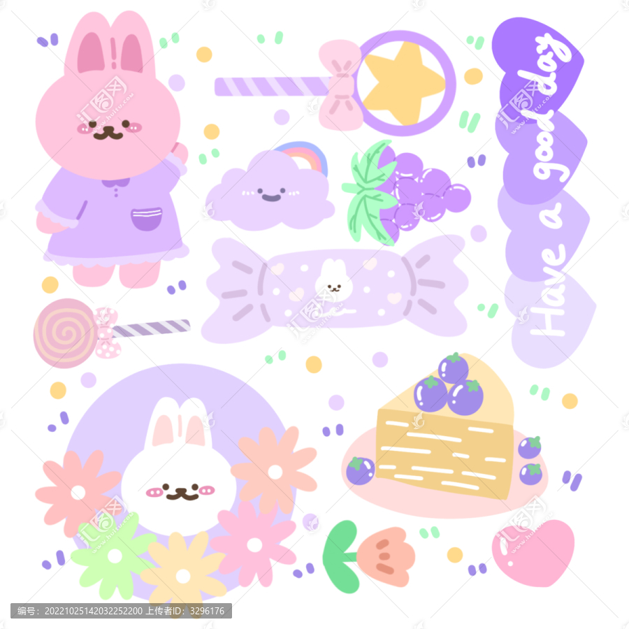 紫色系列貼紙