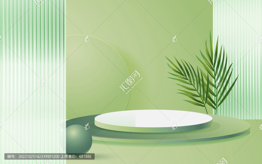 3D場景電商產(chǎn)品展臺簡約背景