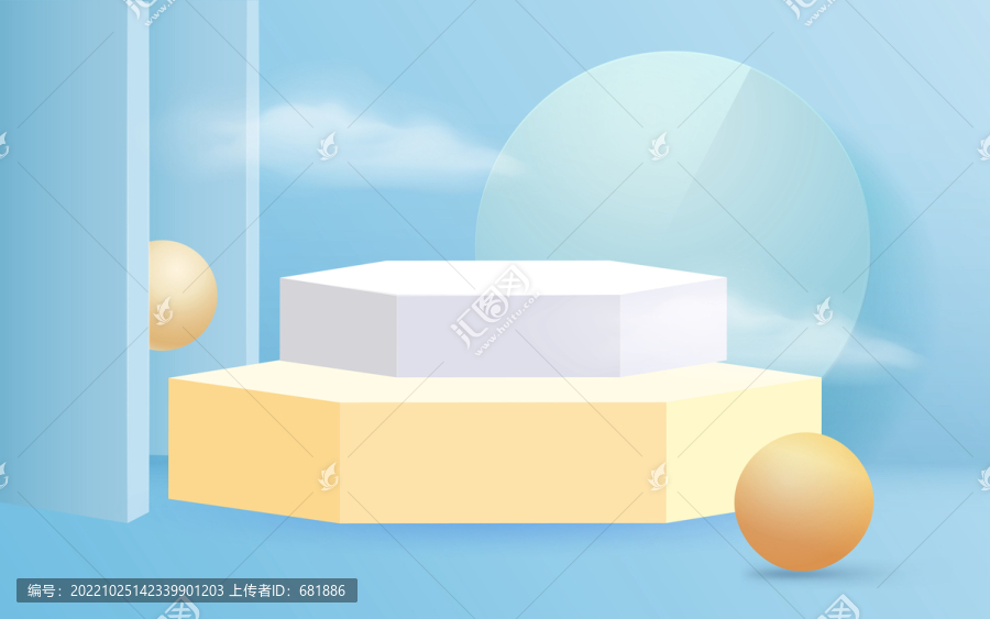 3D場(chǎng)景電商產(chǎn)品展臺(tái)簡(jiǎn)約背景