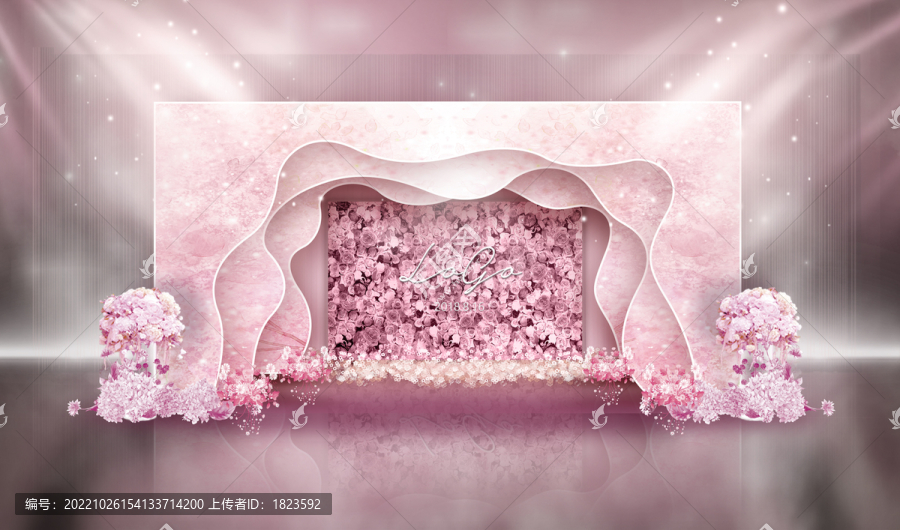 粉色婚禮效果圖