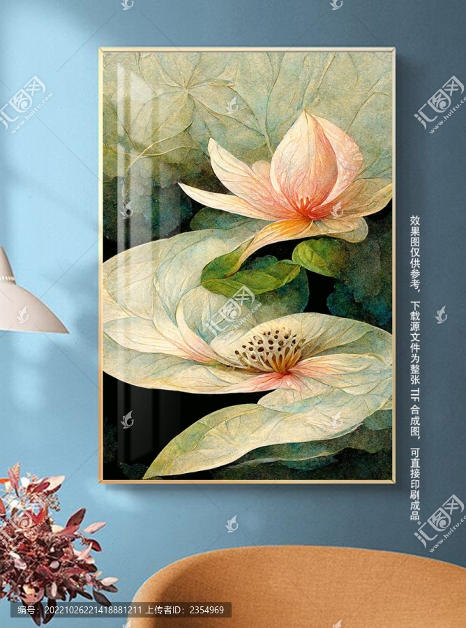 現(xiàn)代北歐手繪花卉古典裝飾畫