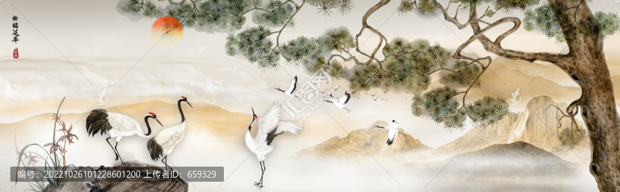 松鶴圖