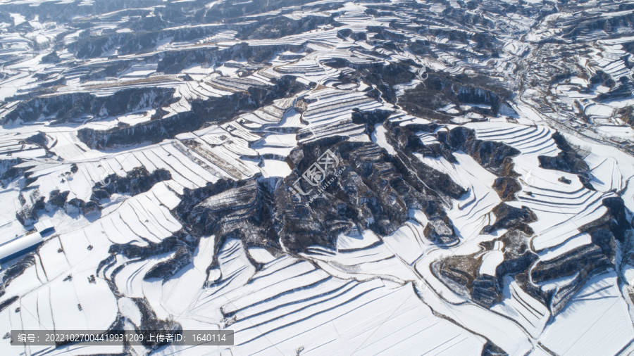 雪后的寿阳梯田