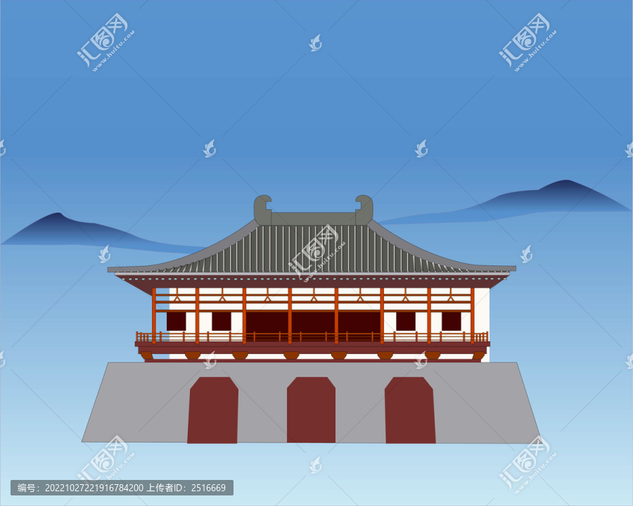 洛陽定鼎門矢量