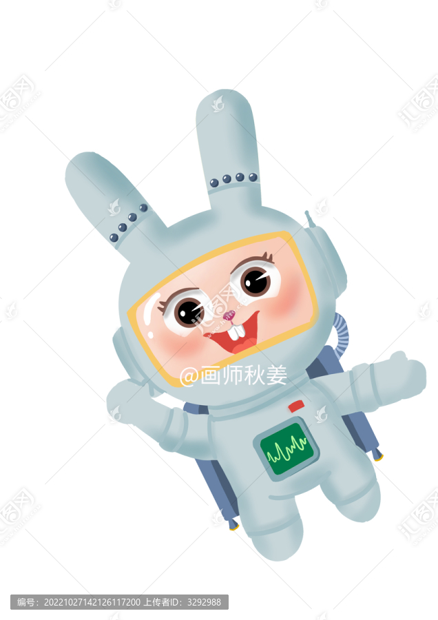 宇航員兔子素材