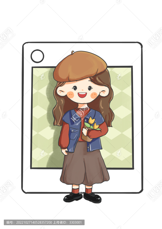 拿花女孩