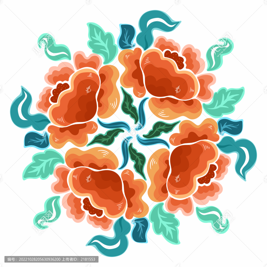 原創(chuàng)花卉復(fù)古紋樣