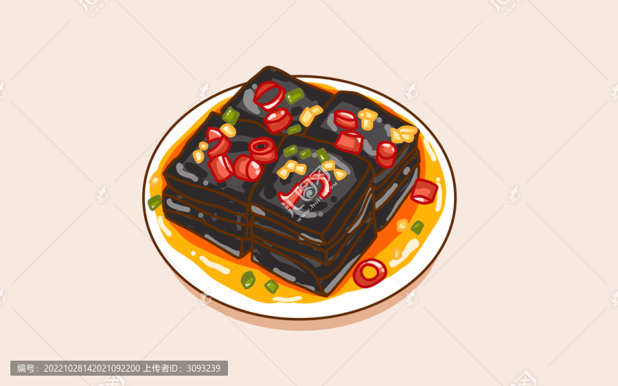 長沙臭豆腐插畫
