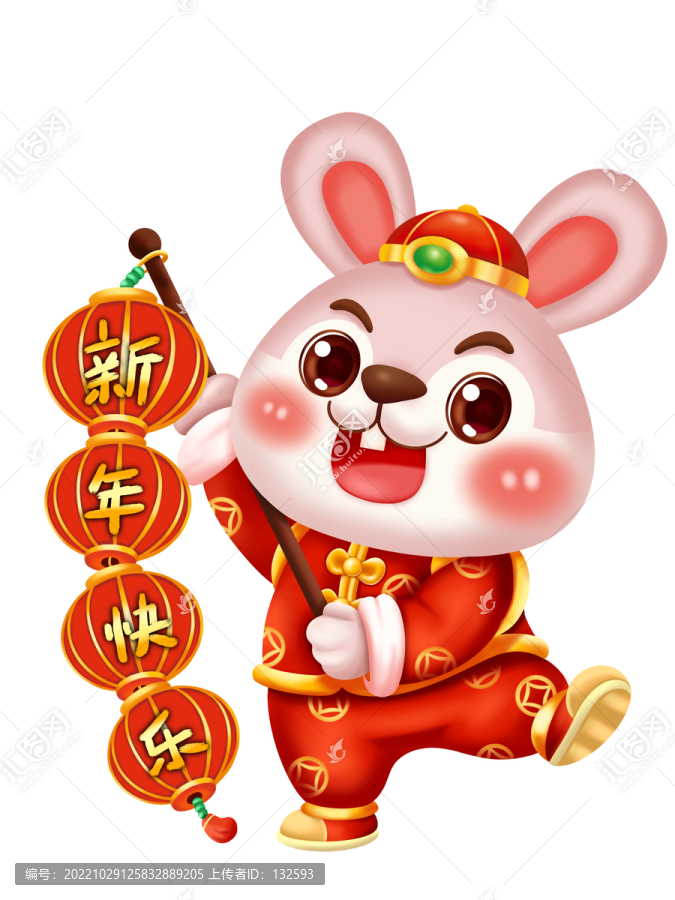 卡通兔子插畫