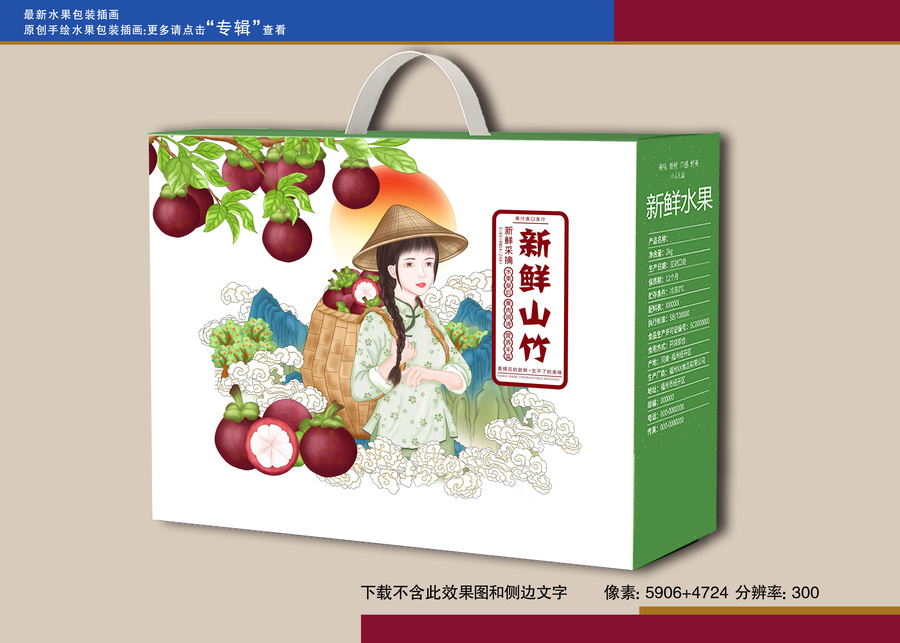山竹包裝插畫設(shè)計