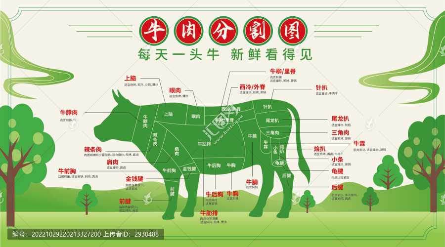牛肉分割圖