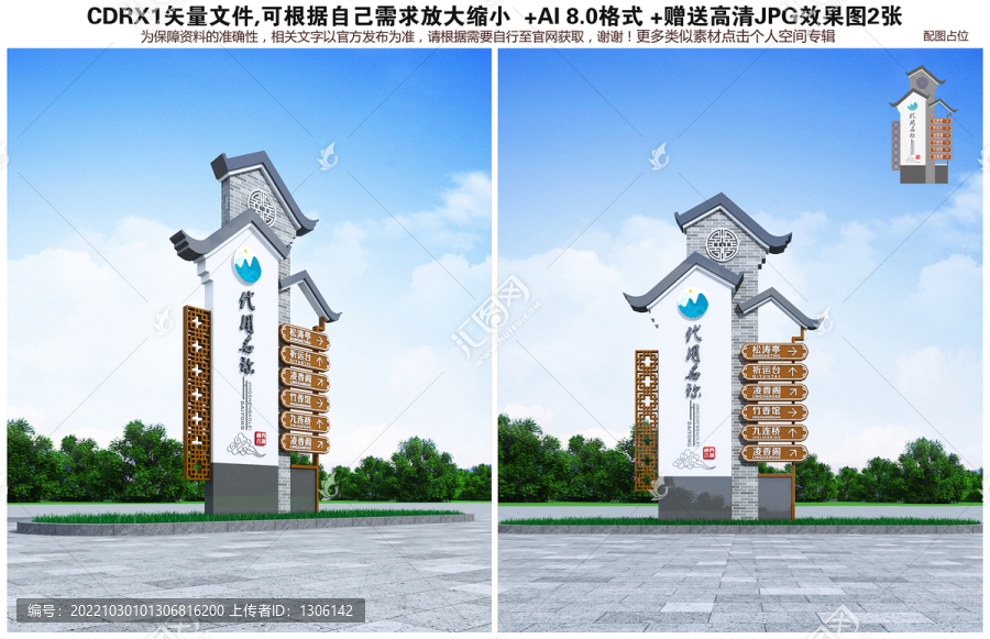 景區古鎮指引牌