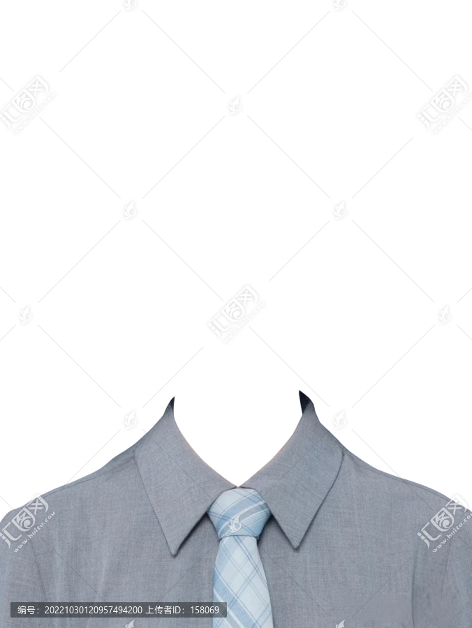 灰色證件照襯衫