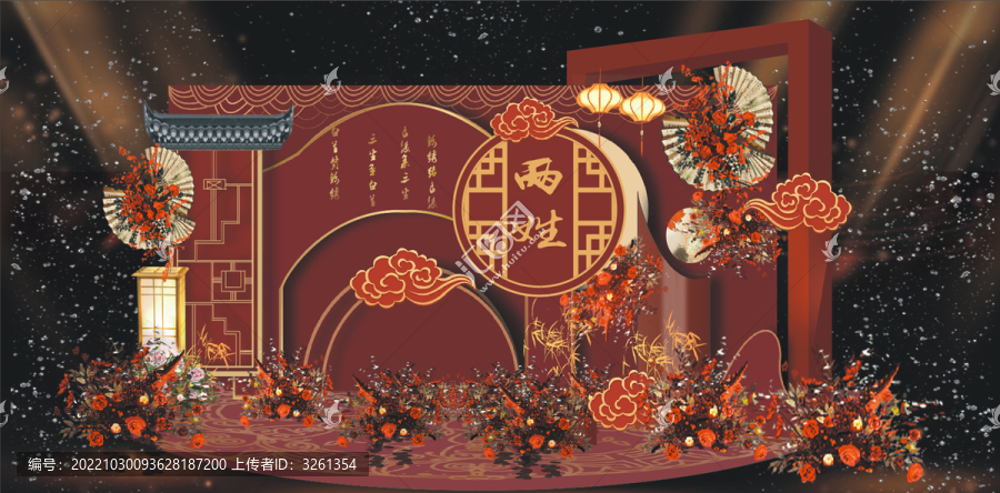 中式婚禮迎賓區(qū)