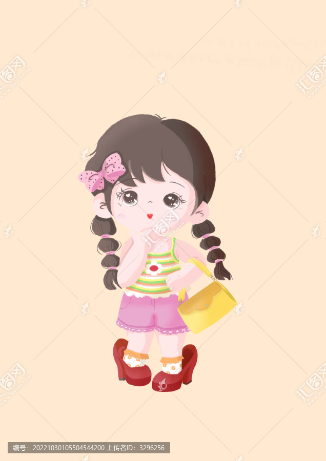 卡通小女孩