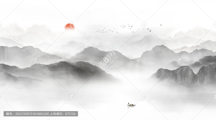 水墨山水畫(huà)