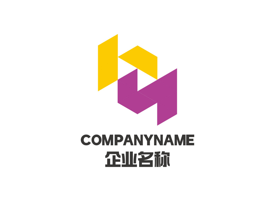 HY字母標志幾何圖形標志