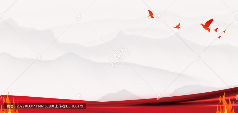 紅色森林防火火災預防教育背景